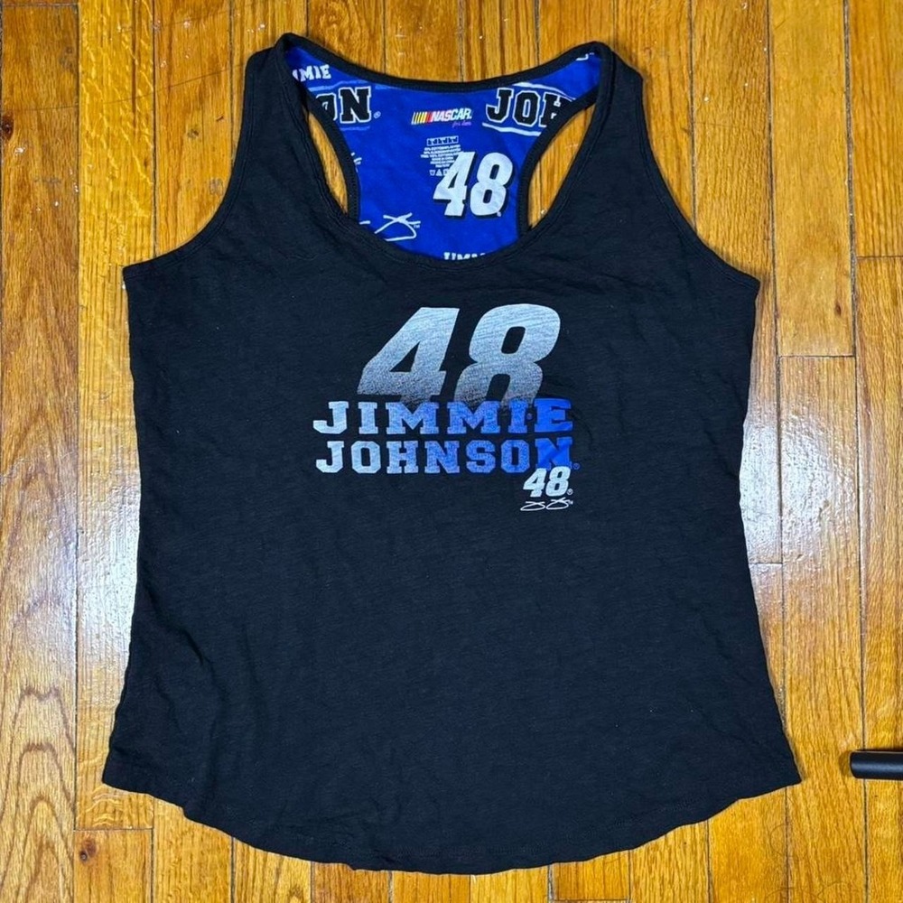 Y2K Nascar for her Jimmie Johnson 48 racing tank top streetwear sz Large